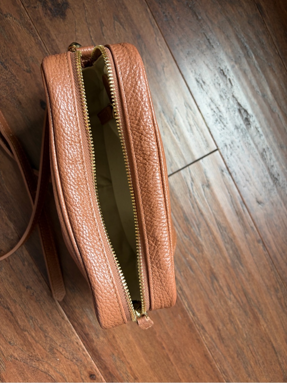 Quince Tan Leather Crossbody Bag - Picture 6 of 9